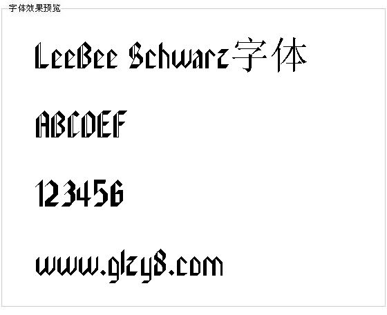 LeeBee Schwarz字体