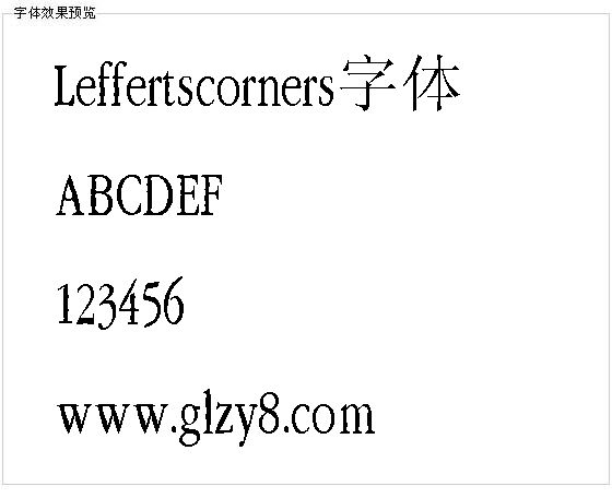 Leffertscorners字体