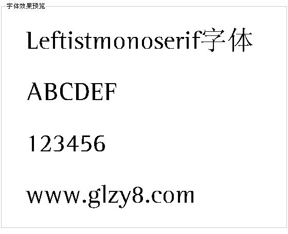 Leftistmonoserif字体