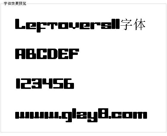 LeftoversII字体