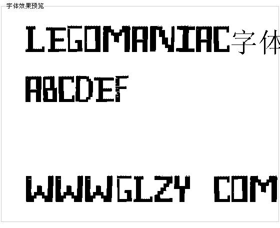 Legomaniac字体