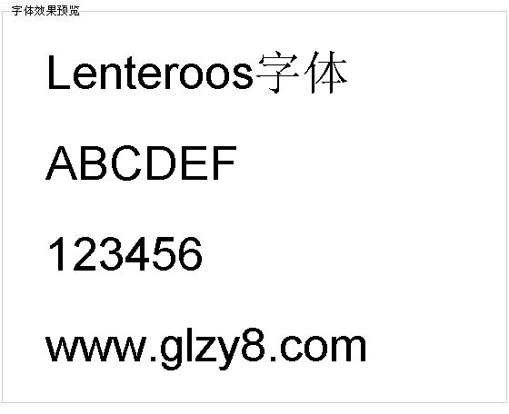 Lenteroos字体