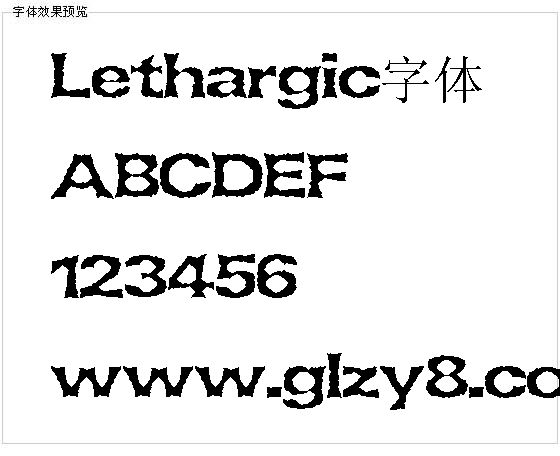 Lethargic字体