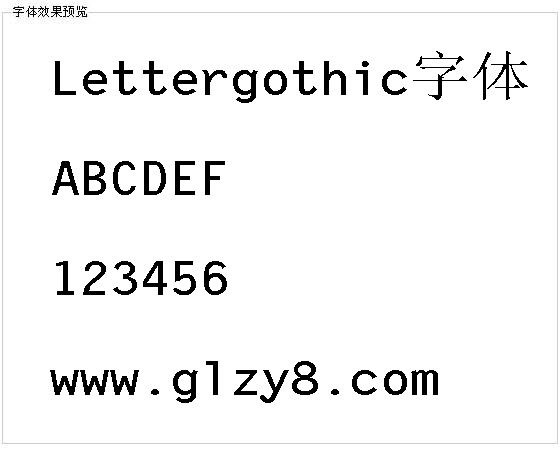 Lettergothic字体