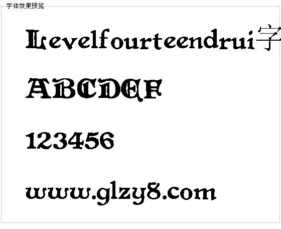 Levelfourteendrui字体