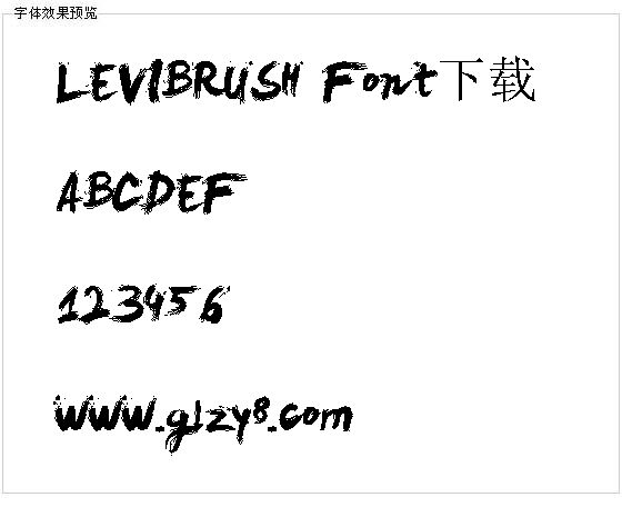 LEVIBRUSH Font下载字体