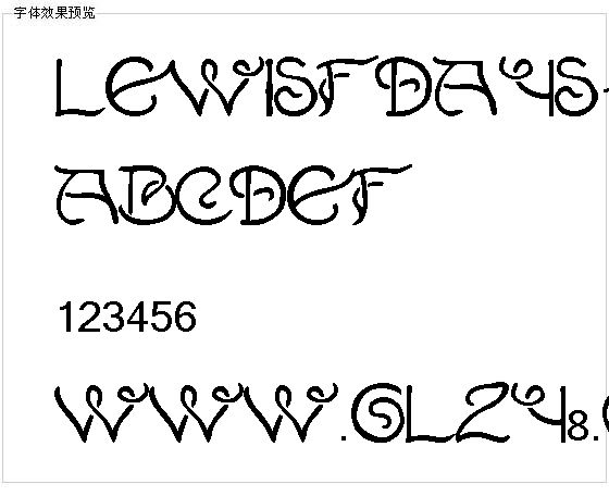 Lewisfdays191字体