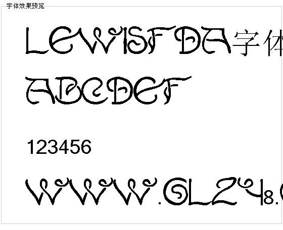 Lewisfda字体