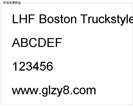 LHF Boston Truckstyle字体