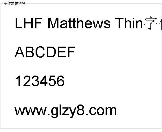 LHF Matthews Thin字体