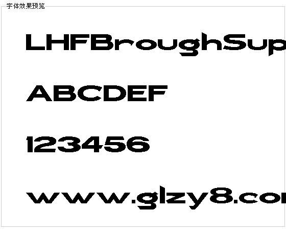 LHFBroughSuperior字体