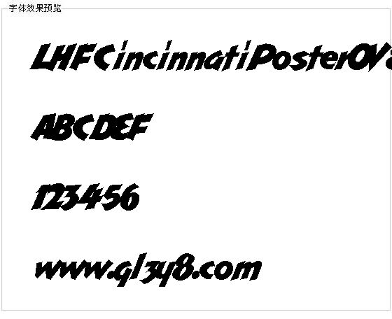 LHFCincinnatiPosterOVERSTROKE字体