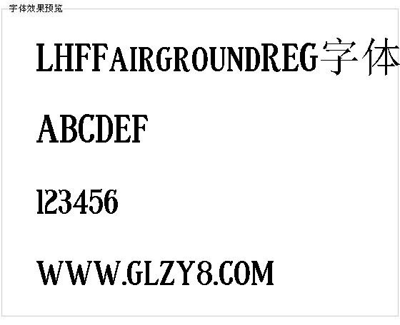 LHFFairgroundREG字体