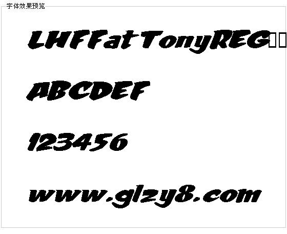 LHFFatTonyREG字体