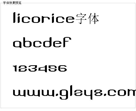 Licorice字体