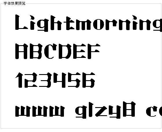 Lightmorning字体