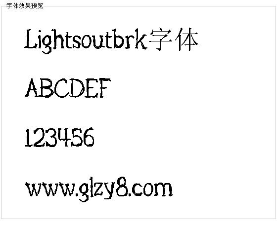 Lightsoutbrk字体