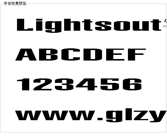 Lightsout字体