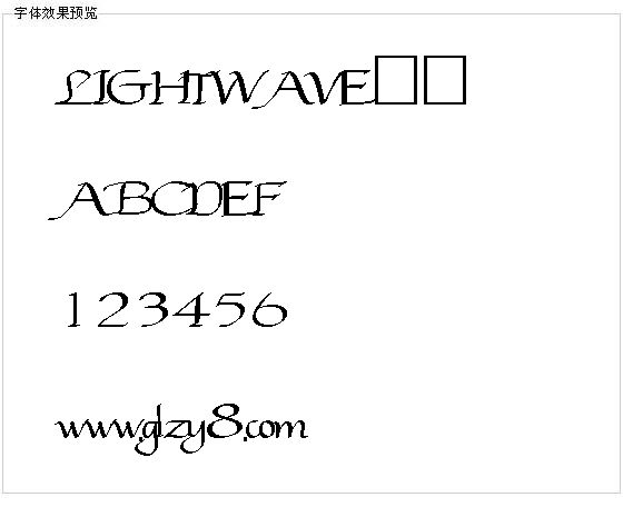 LIGHTWAVE字体