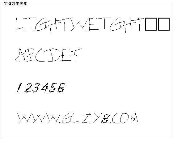 LIGHTWEIGHT字体