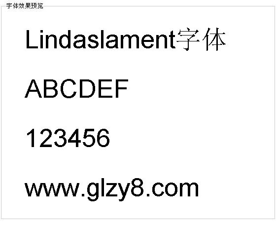 Lindaslament字体