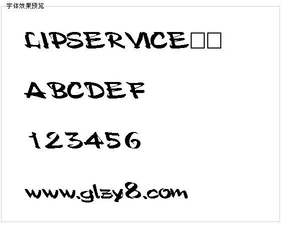 LIPSERVICE字体