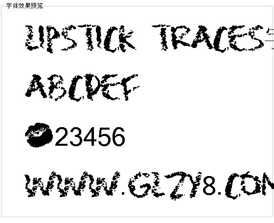 Lipstick Traces字体