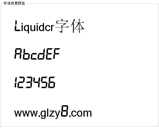 Liquidcr字体