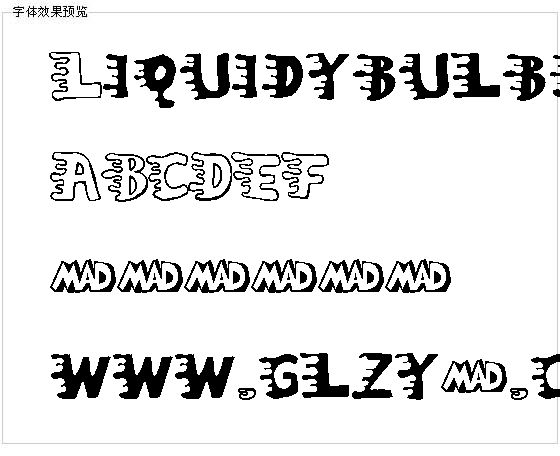 Liquidybulbous字体