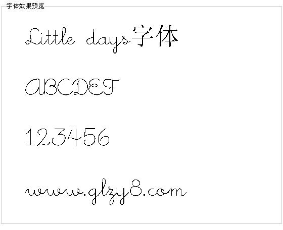 Little days字体