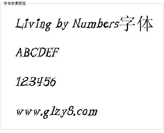 Living by Numbers字体