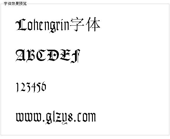 Lohengrin字体