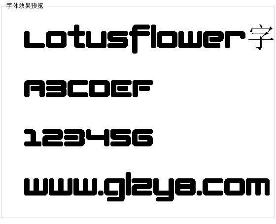 Lotusflower字体