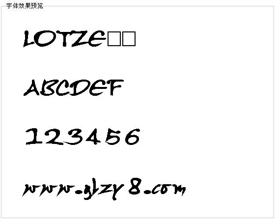 LOTZE字体