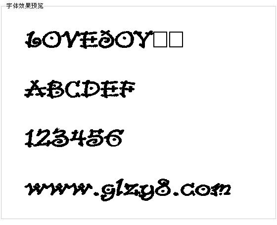 LOVEJOY字体