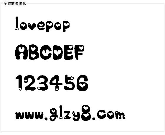 lovepop字体