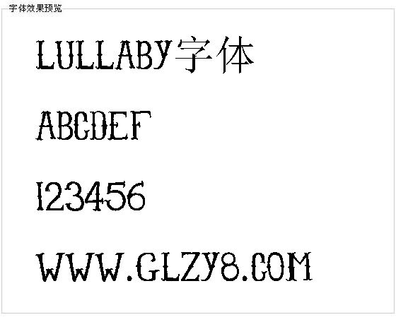 Lullaby字体