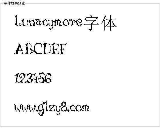 Lunacymore字体