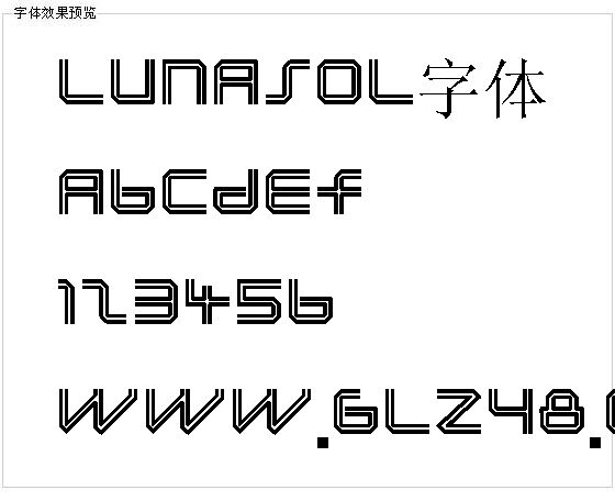 Lunasol字体