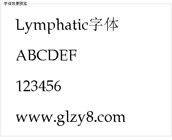 Lymphatic字体