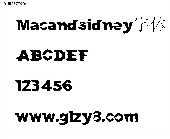 Macandsidney字体