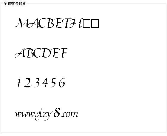 MACBETH字体