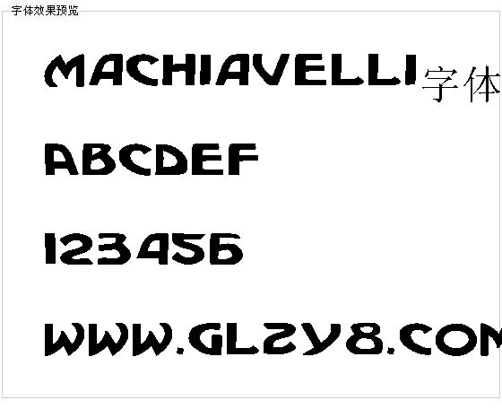 Machiavelli字体