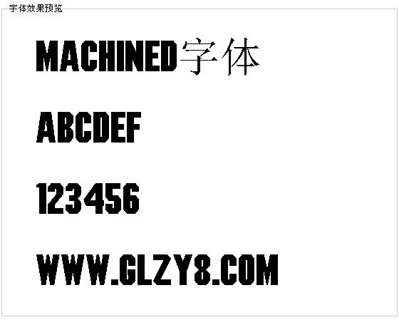 Machined字体