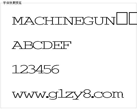 MACHINEGUN字体