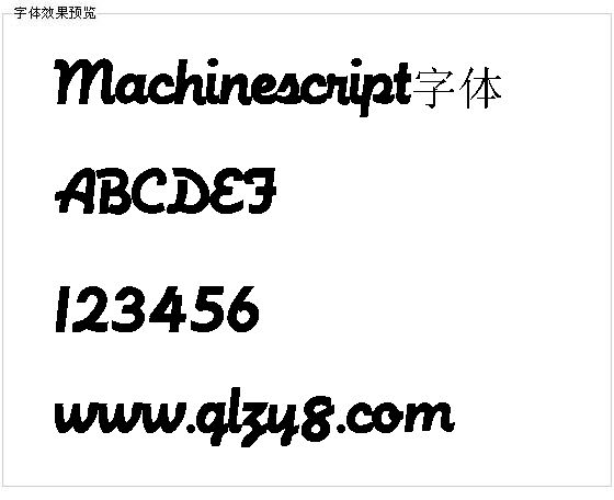 Machinescript字体