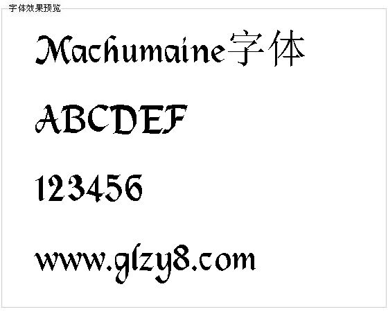 Machumaine字体