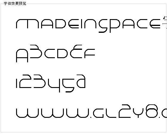 Madeinspace字体