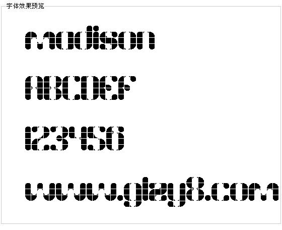 madison字体