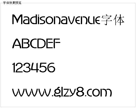 Madisonavenue字体